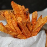 Crispy sweet potato fries from the oven